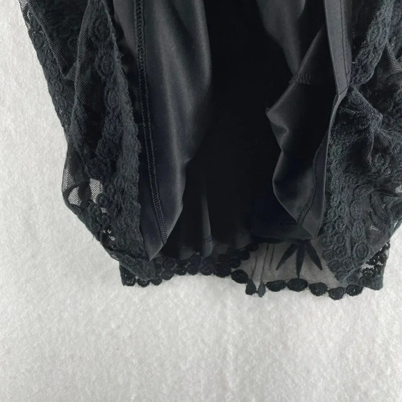 Express Dress Women's Sz Small Solid Black Lace Lined Scoop Neckline Embroidered - Picture 9 of 13